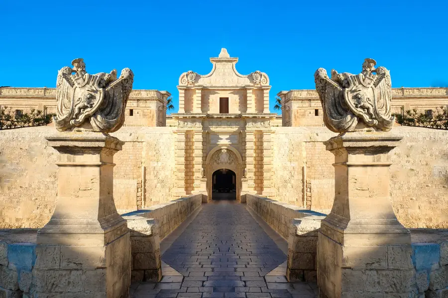 Malta mdina gate silent city