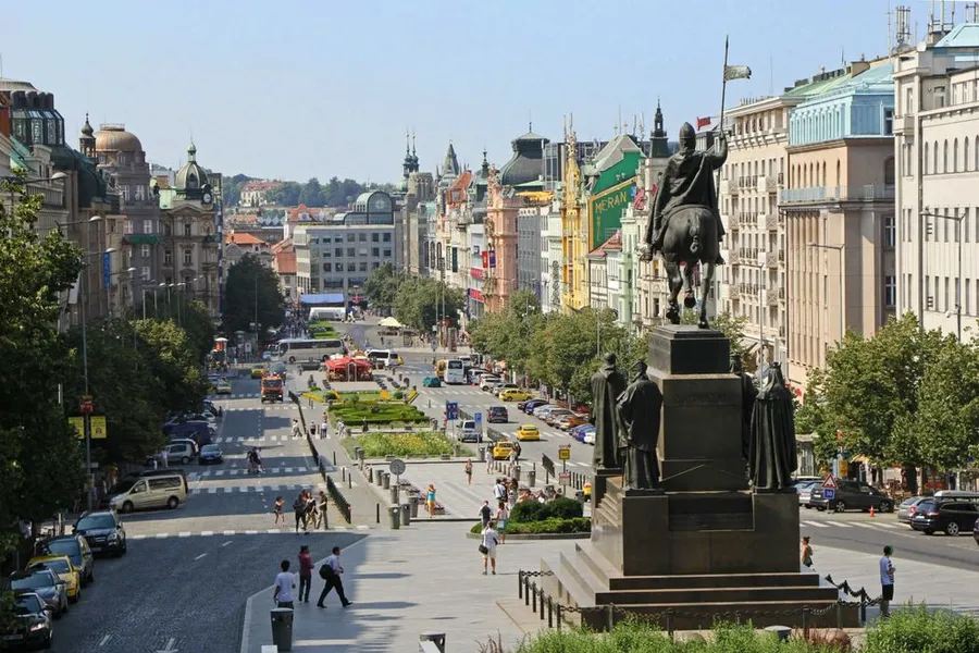 Wenceslas square prague czech republic Pasaze shopping