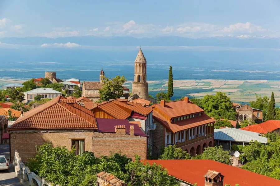 beautiful streets and houses of Sighnaghi Kakheti