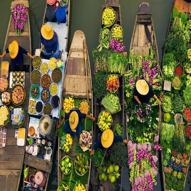 The Mekong Delta Floating Markets